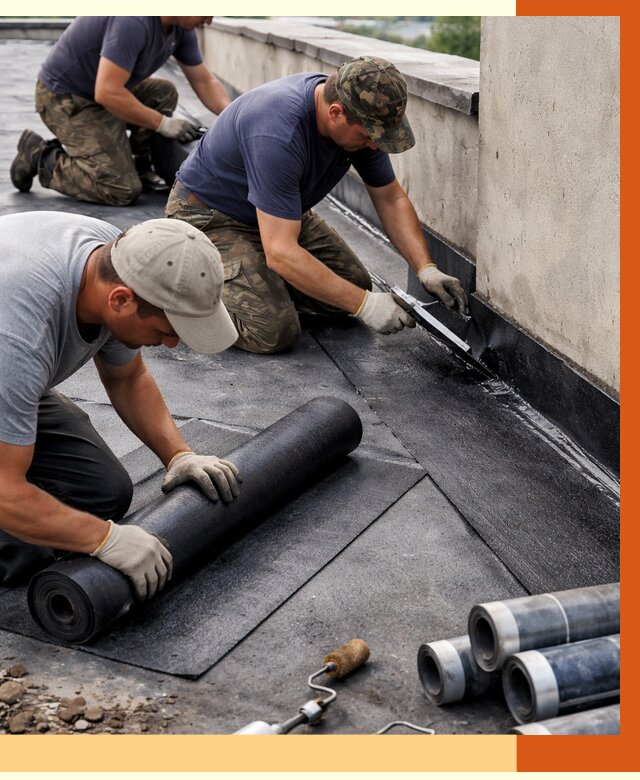 Гидроизоляция кровли в щербинке от 4582 руб. — профессиональная гидроизоляция крыши | ТепломастерЩрб