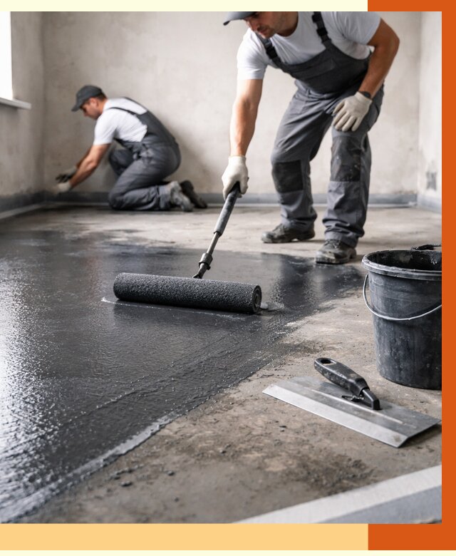 Профессиональная гидроизоляция пола в щербинке от 8655 руб. под ключ | ТепломастерЩрб