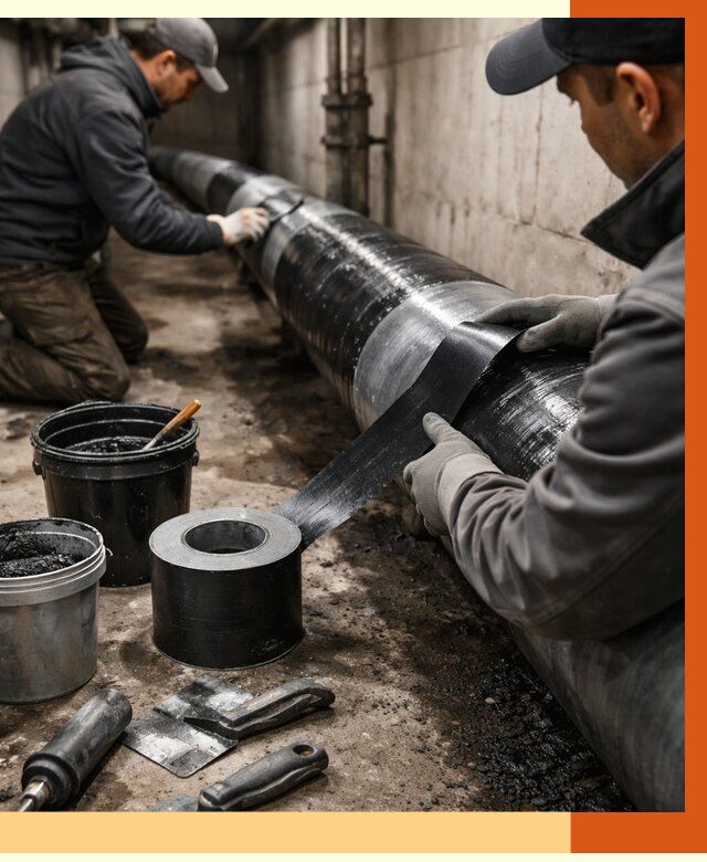 Гидроизоляция труб в щербинке от 2546 руб. — профессиональная герметизация | ТепломастерЩрб