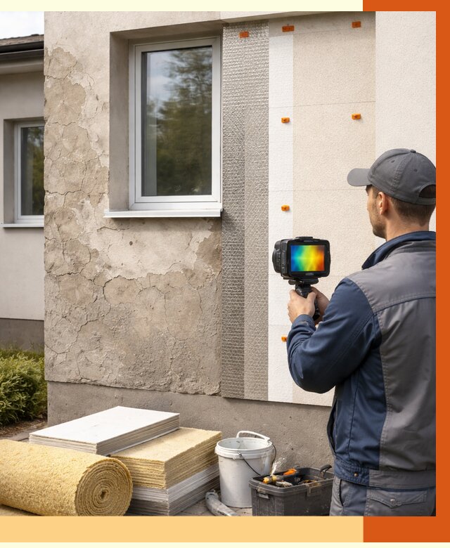 Тепловизионное обследование фасада в щербинке от 4582 руб. под ключ | ТепломастерЩрб