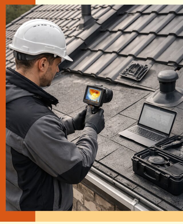 Тепловизионное обследование кровли в щербинке для выявления дефектов