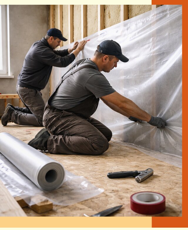 Монтаж пароизоляции в щербинке от 2546 руб. — установка и укладка под ключ | ТепломастерЩрб