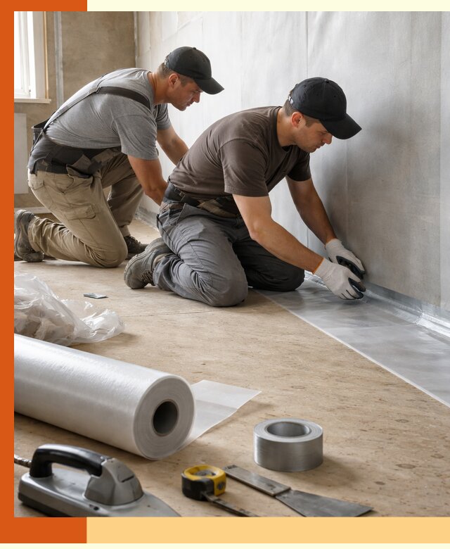 Монтаж пароизоляции для дома и помещений в щербинке