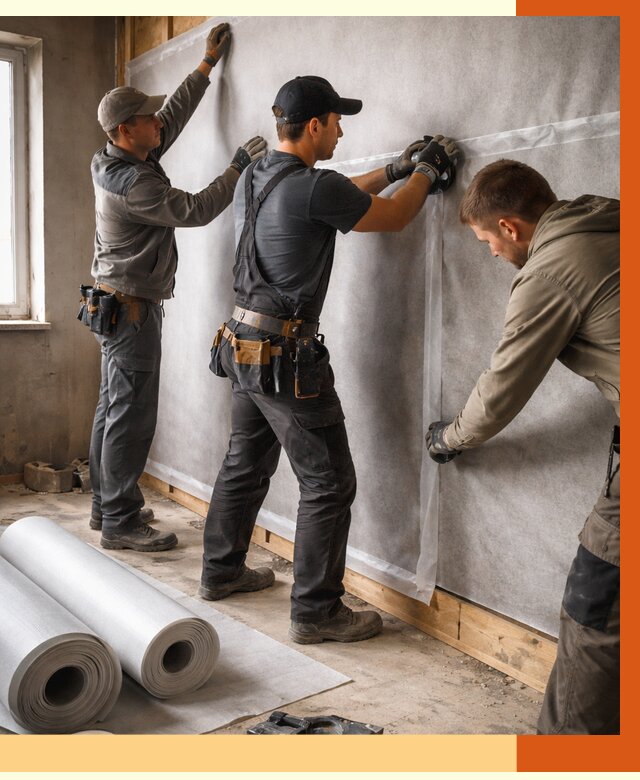 Монтаж ветроизоляции в щербинке от 4582 руб./м2 — профессионально | ТепломастерЩрб