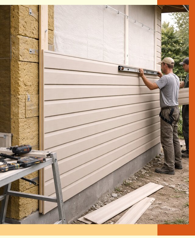 Монтаж сайдинга после утепления в щербинке от 1884 руб. — обшивка и облицовка | ТепломастерЩрб